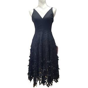 Dress the Population Women's Size XS Darleen Sleeveless Plunging Neckline Fit an